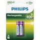 PHILIPS R03B2Α80/GRS HR03 AAA 800MAH 1.2V 2ΤΜΧ