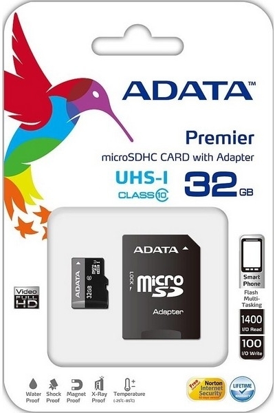 大放出セール ADATA AUSDH32GUICL10-RA1 ADATA Premier マイクロSDメモリーカード MicroSDHC／XC  UHS-I CLASS10 with ADAPTER カード 32GB Class10 UHS-I